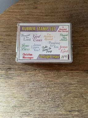 NEW SonLight Impressions Rubber stamp set of 9 Christian Messages stamps